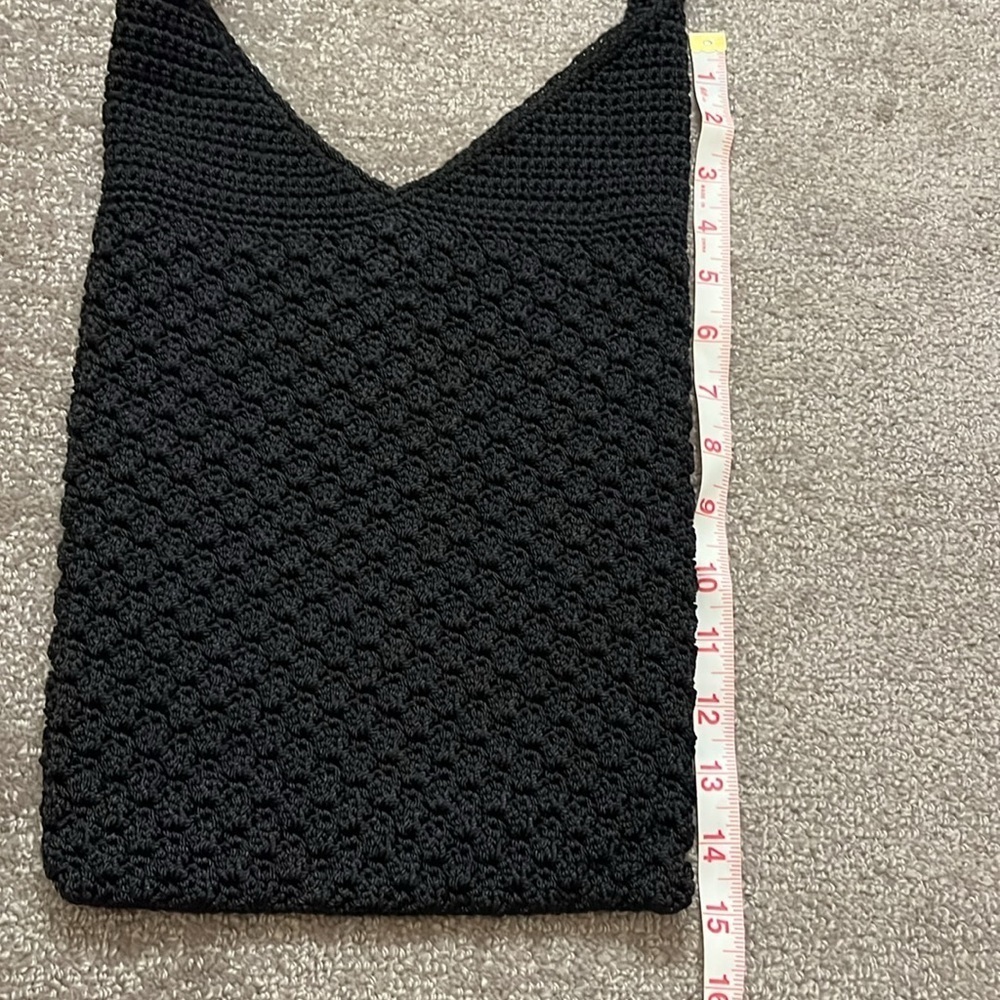 Rare Vintage The Sak Black Crossbody Purse - Picture 3 of 9